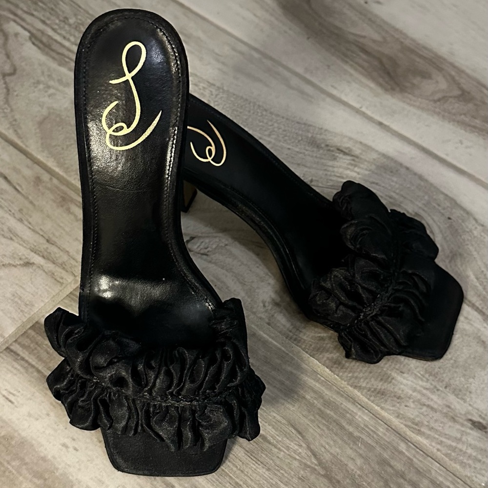 Sam Edelman, Black Satin Heeled Shoes, size 9